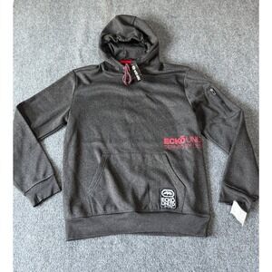 Ecko Unltd Mens Charcoal Heather Hoodie Utility Sleeve‎ Pocket NWT EO32H854